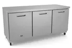 Kelvinator Commercial KCHUC72R 71.50'' 3 Section Undercounter Refrigerator with 3 Left/Right Hinged Solid Doors and Side / Rear Breathing Compressor