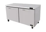 Kool-It KUCF-60-2 63'' Section Undercounter Freezer with and Compressor