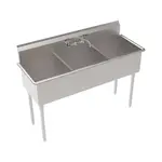 Krowne Metal
BS-1818-3
Commercial Sink,
(3) Three Compartment,

 Construction
with 
and 
- 660" W