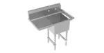 Krowne Metal
CS-1818-L-LF
Commercial Sink,
(1) One Compartment,

 Construction
with 
and 
- 400" W