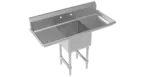 Krowne Metal
CS-1818-LR-LF
Commercial Sink,
(1) One Compartment,

 Construction
with 
and 
- 560" W