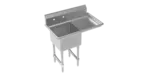 Krowne Metal
CS-1818-R-LF
Commercial Sink,
(1) One Compartment,

 Construction
with 
and 
- 400" W