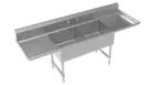 Krowne Metal
CS-2424-2-LR-LF
Commercial Sink,
(2) Two Compartment,

 Construction
with 
and 
- 1000" W