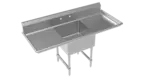 Krowne Metal
CS-2424-LR-LF
Commercial Sink,
(1) One Compartment,

 Construction
with 
and 
- 770" W