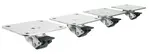 Krowne Metal 28-168S 4" x 5" Plate caster with 1" wheel (set of 4)