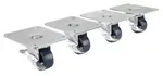 Krowne Metal 28-169S 4" x 5" Plate caster with 2" wheel (set of 4)