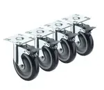 Krowne Metal 28-260S Krowne Heavy Duty Plate Caster with Front Brake