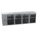 Krowne Metal BS108 Silver 4 Solid Door Refrigerated Back Bar Storage Cabinet, 115 Volts
