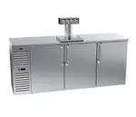 Krowne Metal DB84 4 Taps 1/2 Barrel Draft Beer Cooler - Stainless Steel, 4 Kegs Capacity, 115 Volts