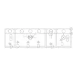 Krowne Metal KMB-MT Full size foot print template printed on mylar