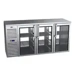 Krowne Metal KPT72L Pass-Thru Refrigerated Back Bar Cabinet  two-section