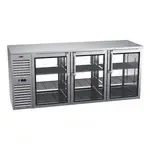 Krowne Metal KPT84L Silver 6 Solid Door Refrigerated Back Bar Storage Cabinet
