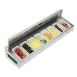 Krowne Metal KR-521 Royal Series Garnish Station with Sliding Cover