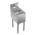 Krowne Metal KR19-1C-E Underbar Sink Unit, Compartment with and / - 12"W x 19"D