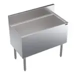 Krowne Metal KR19-36-10 Royal Series Underbar Ice Bin/Cocktail Unit, Stainless Steel with 115 lbs. Ice Capacity Bottle Wells 10-Circuit Cold Plate - 36.00"W x 19.00"D