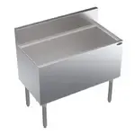 Krowne Metal KR19-36DP Royal Series Underbar Ice Bin/Cocktail Unit, Stainless Steel with 138 lbs. Ice Capacity Bottle Wells - 36.00"W x 19.00"D