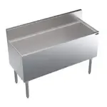 Krowne Metal KR19-48-10 Royal Series Underbar Ice Bin/Cocktail Unit, Stainless Steel with 160 lbs. Ice Capacity Bottle Wells 10-Circuit Cold Plate - 48.00"W x 19.00"D