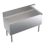 Krowne Metal KR19-48DP Royal Series Underbar Ice Bin/Cocktail Unit, Stainless Steel with 178 lbs. Ice Capacity Bottle Wells - 48.00"W x 19.00"D