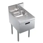 Krowne Metal KR24-18ST-E Underbar Sink Unit, Compartment with and / - 18"W x 24"D