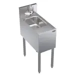 Krowne Metal KR24-1C-E Underbar Sink Unit, Compartment with and / - 12"W x 24"D