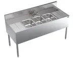 Krowne Metal KR24-53C Underbar Sink Unit, Compartment with and / - 60.00"W x 24.00"D