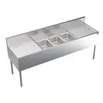 Krowne Metal KR24-73C Underbar Sink Unit, Compartment with and / - 84.00"W x 24.00"D