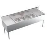 Krowne Metal KR24-74C Underbar Sink Unit, Compartment with and / - 84.00"W x 24.00"D