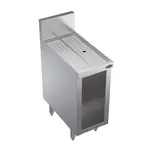 Krowne Metal KR24-S12 Underbar Drainboard, Freestanding with 6-1/2"H Backsplash Open Front Base - 12"W x 24"D
