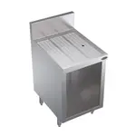 Krowne Metal KR24-S18 Underbar Drainboard, Freestanding with 6-1/2"H Backsplash Open Front Base - 18"W x 24"D