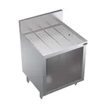 Krowne Metal KR24-S24 Underbar Drainboard, Freestanding with 6-1/2"H Backsplash Open Front Base - 24"W x 24"D