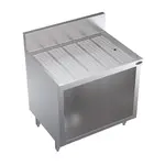 Krowne Metal KR24-S30 Underbar Drainboard, Freestanding with 6-1/2"H Backsplash Open Front Base - 30"W x 24"D