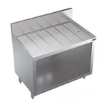 Krowne Metal KR24-S36 Underbar Drainboard, Freestanding with 6-1/2"H Backsplash Open Front Base - 36"W x 24"D