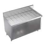Krowne Metal KR24-S48 Underbar Drainboard, Freestanding with 6-1/2"H Backsplash Open Front Base - 48"W x 24"D