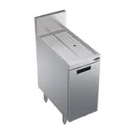 Krowne Metal KR24-SD12 Underbar Drainboard, Freestanding with 6-1/2"H Backsplash Cabinet Base with Hinged Door - 12"W x 24"D