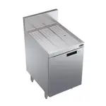 Krowne Metal KR24-SD18 Underbar Drainboard, Freestanding with 6-1/2"H Backsplash Cabinet Base with Hinged Door - 18"W x 24"D