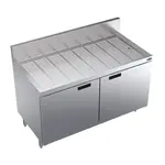 Krowne Metal KR24-SD48 Underbar Drainboard, Freestanding with 6-1/2"H Backsplash Cabinet Base with Hinged Doors - 48"W x 24"D