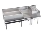 Krowne Metal KR24-W72D-10 Royal Series Underbar Ice Bin/Cocktail Station