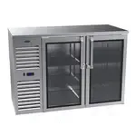 Krowne Metal NS52 Silver 2 Solid Door Refrigerated Back Bar Storage Cabinet, 115 Volts