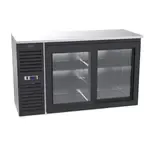 Krowne Metal SD60 Black 2 Glass Door Refrigerated Back Bar Storage Cabinet, 115 Volts