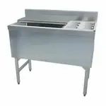 LaCrosse Cooler SD42-30CTL+10 Sinkronization 19 Cocktail Unit, Stainless and Painted Galvanized Steel, 42"W x 19"D with 6-Bottle Storage and 120 lbs. Ice Capacity