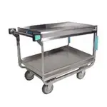 Lakeside Manufacturing 725 Open Base 700 Lb Capacity Stainless Steel 2 Shelf Utility Cart, with 5" casters - 18" x 27"