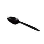 U2003B Karat PP Plastic Medium Weight Tea Spoons Bulk Box, Black - 1,000 pcs