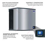 Manitowoc IYF0900W 30.00" Half-Dice Ice Maker, Cube-Style - 700-900 lb/24 Hr Ice Production, Water-Cooled, (-261) 208-230v/60/1-ph, 11.2 amps, standard