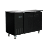 Maxx Cold MXBB60 Black 2 Solid Door Refrigerated Back Bar Storage Cabinet, 115 Volts