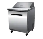 Maxx Cold MXCR29MHC 28.90'' 1 Door Mega Top Refrigerated Sandwich / Salad Prep Table