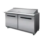 Maxx Cold MXCR60MHC 61.20'' 2 Door Mega Top Refrigerated Sandwich / Salad Prep Table