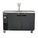 Maxx Cold MXBD60-1BHC 2 Taps 1/2 Barrel Draft Beer Cooler - Black, 2 Kegs Capacity, 115 Volts