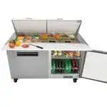 Maxx Cold MXCR60MHC 61.20'' 2 Door Mega Top Refrigerated Sandwich / Salad Prep Table