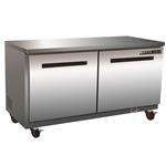 Maxx Cold MXCR60U 61.00'' 2 Section Undercounter Refrigerator with 2 Left/Right Hinged Solid Doors and Side / Rear Breathing Compressor