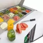 Maxx Cold MXCR72MHC 71.70'' 3 Door Mega Top Refrigerated Sandwich / Salad Prep Table
